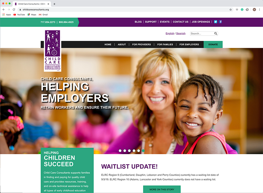 Waltemeyer Creative: Child Care Consultants website