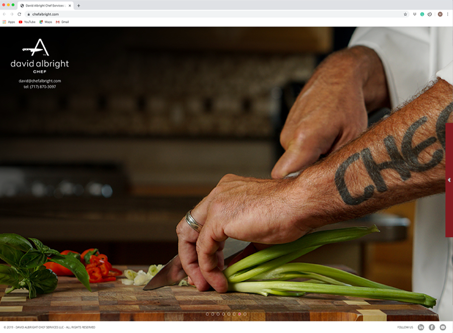 Chef David Albright website